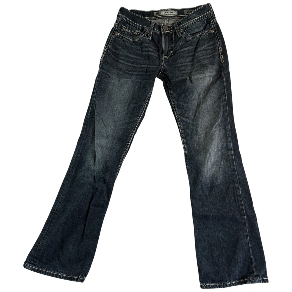 Buckle BKE Aiden Bootcut Jeans Womens 28 Blue Denim Stretch Authentic Low Rise